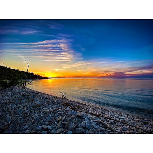 Free stock photo of background, beach, blue hour