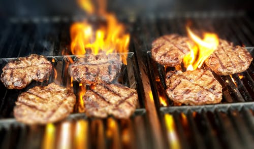 Free stock photo of burgers, fire, grill