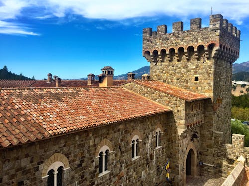 Free stock photo of castle, napa vineyard, winery