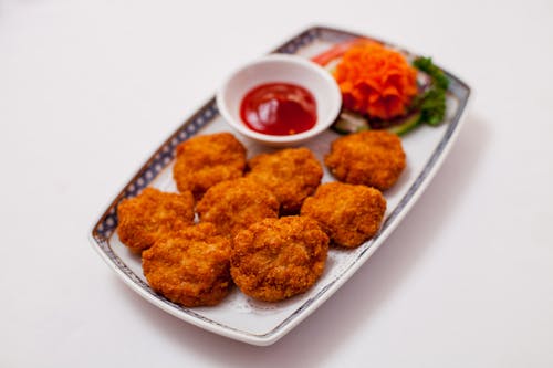 
A Plate of Chicken Nuggets