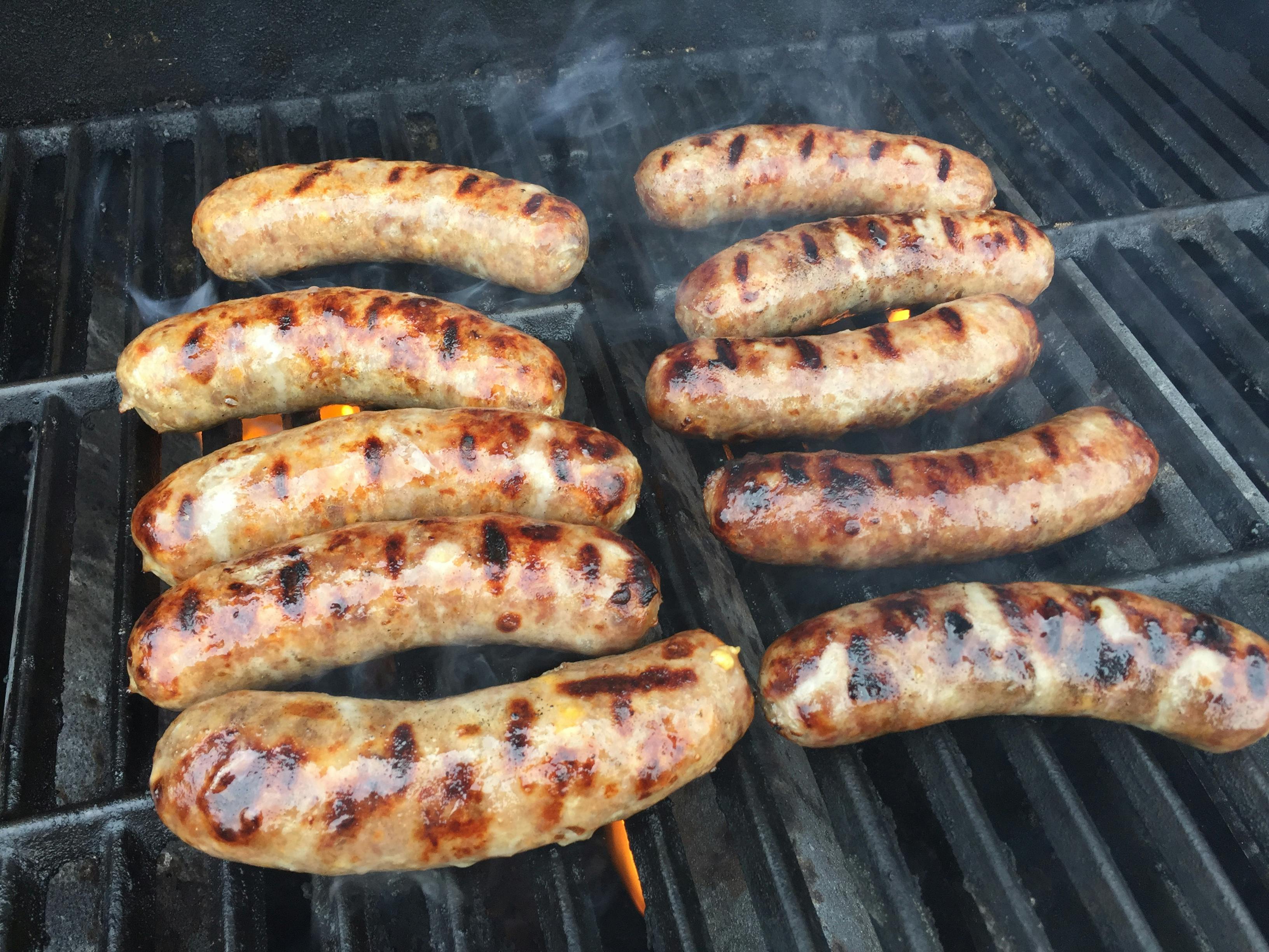 Free stock photo of bratwurst, grilling