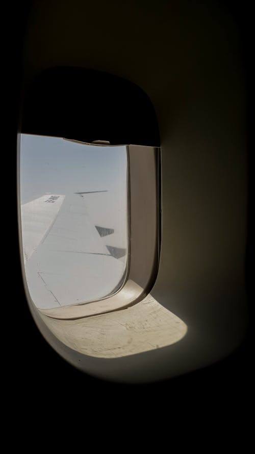 Ilmainen kuvapankkikuva tunnisteilla lentokone, lentokoneen ikkuna, lentokoneen siipi