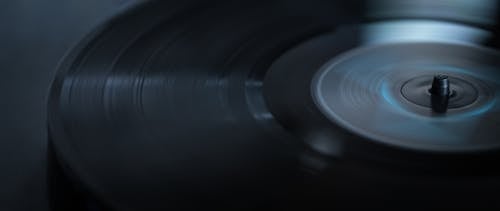Free spinning vinyl record Stock Photo