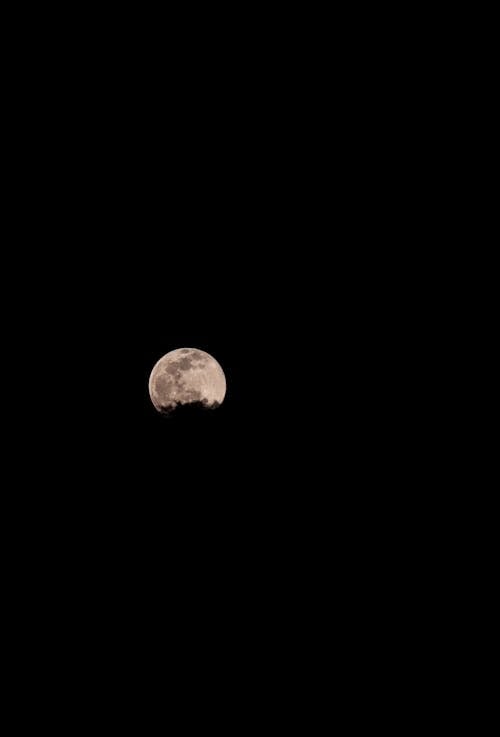 Free The Moon at a Night Sky Stock Photo