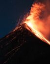 Close Up Shot of an Erupting Volcano