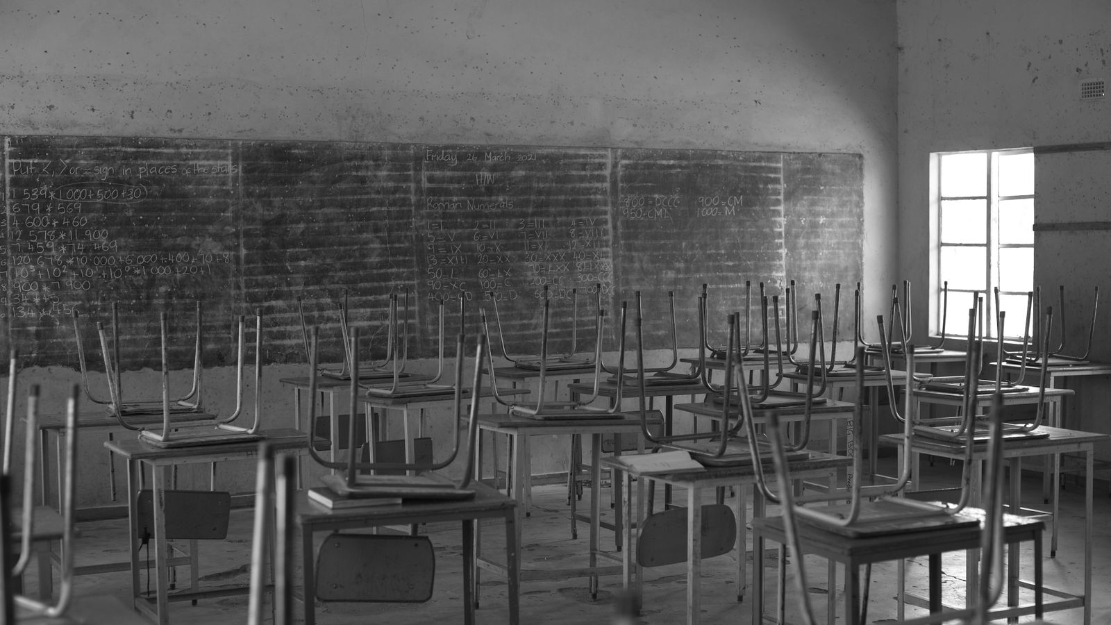 Brown wooden table and chairs in the room, Zimbabwe