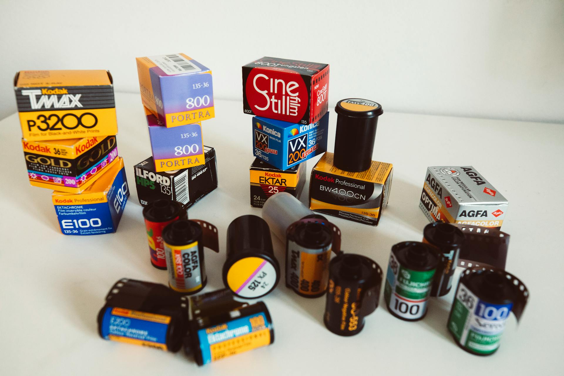 Close-up Photo of Analog Roll Films