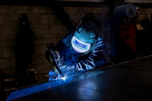 Free Photo of a Person Welding Stock Photo