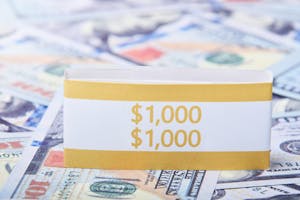 Close-up of a Currency Band