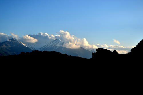 Darmowe zdjęcie z galerii z góra, niebieskie niebo, obszar górski
