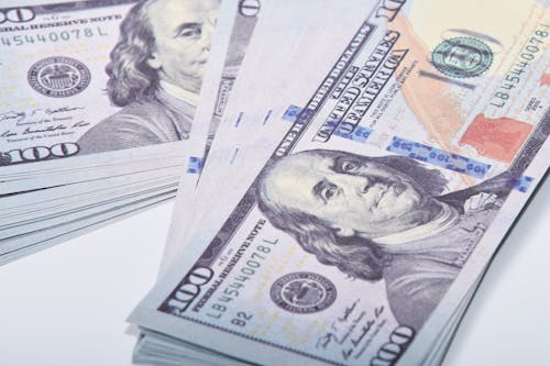 Free Close Up Shot of Dollar Bills Stock Photo