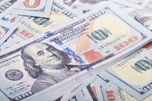 
A Close-Up Shot of Dollar Bills