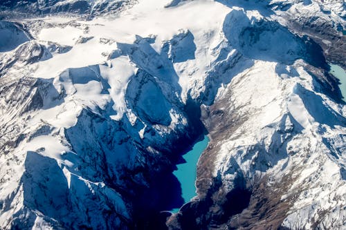 Aerial Photography of Snow-Covered Mountains