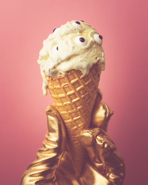 冰淇淋, 垂直拍攝, 特寫 的 免費圖庫相片