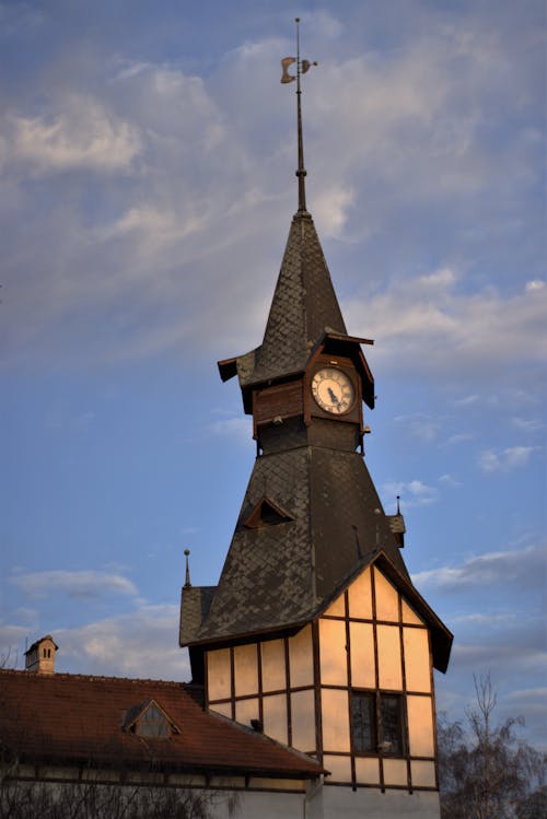 Clock Tower Against the Sky