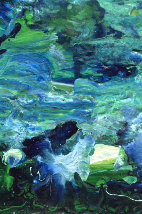 Free Dynamic mix of blue and green swirls in an abstract style art piece. Stock Photo