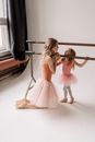 Mother and Daughter Practising Ballet