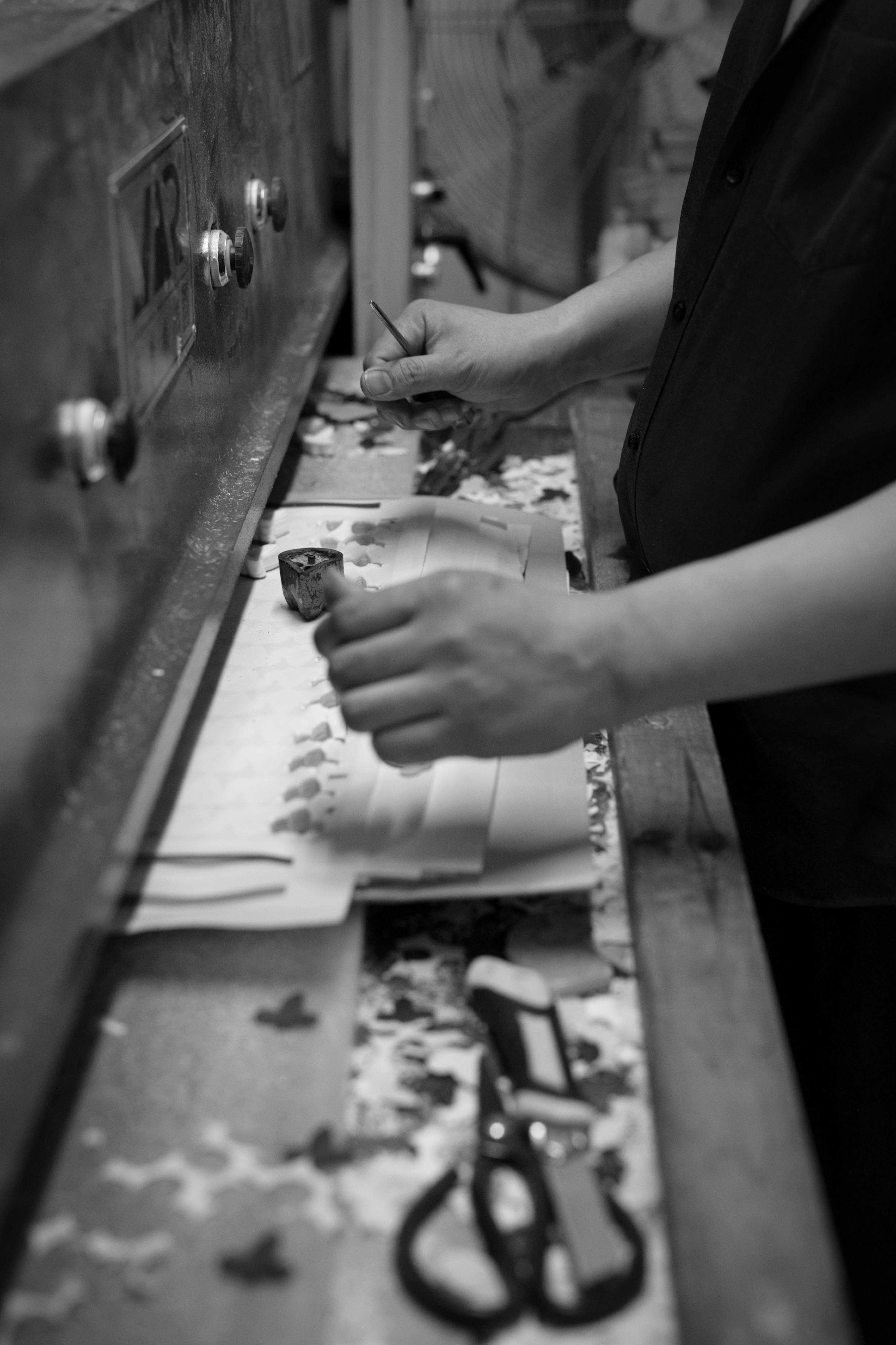 hands in black and white