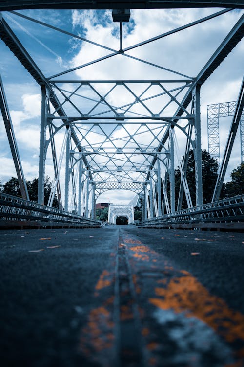 Asphalt and Line on Bridge