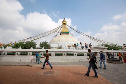 Gratis stockfoto met attractie, boudhanath stupa, mensen
