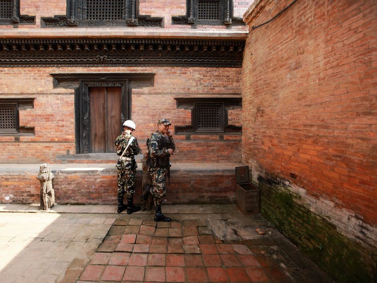 Soldiers Standing Near Building