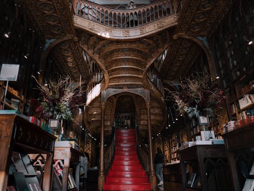 Bookstore in Historical Baroque Interior