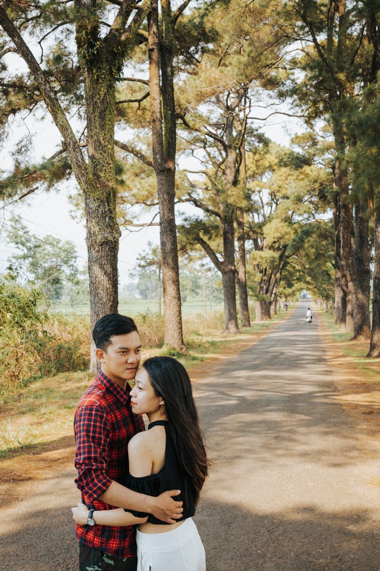 Couple Standing On The Street