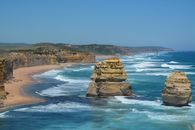 Brown Rock Formation on Sea Shore