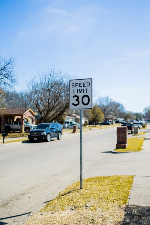 Speed Limit Sign on the Side of the Road