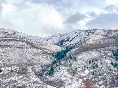 Photos gratuites de beau paysage, montagnes enneigées, utah