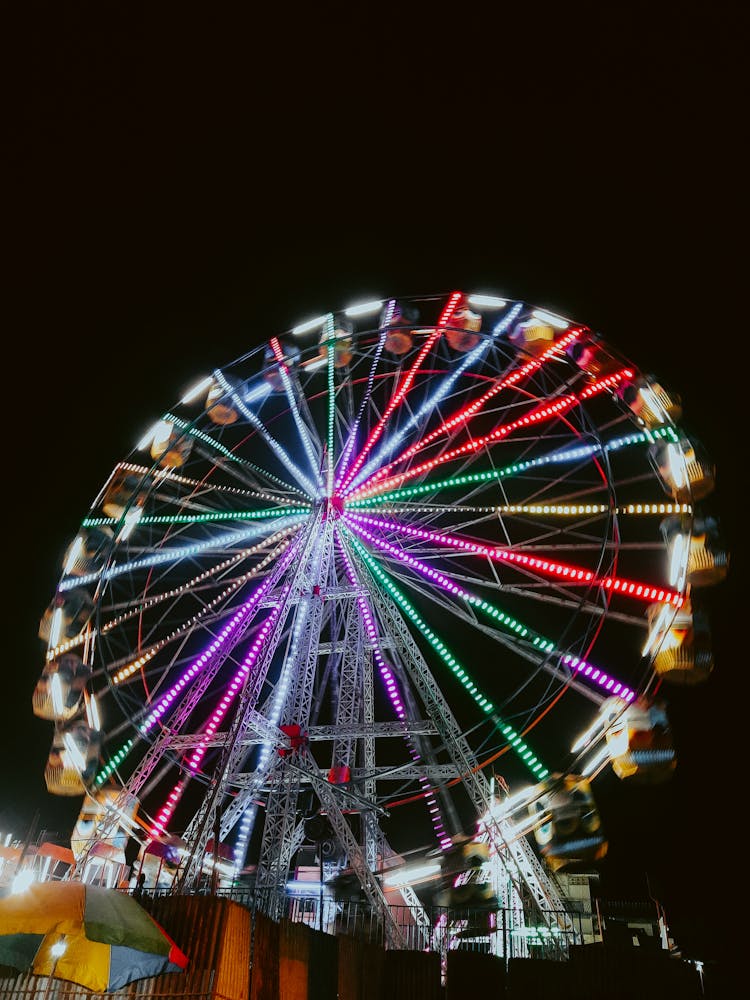 A Ferris Wheel At Night 