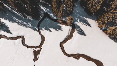 Immagine gratuita di fiume, fotografia aerea, freddo