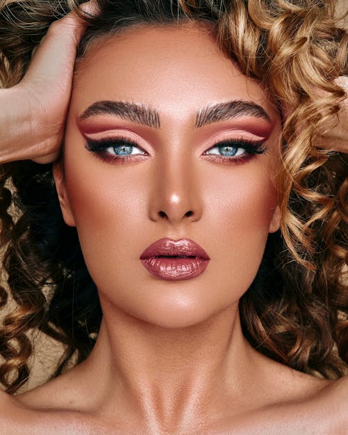 Close Up Photo of a Woman with Makeup