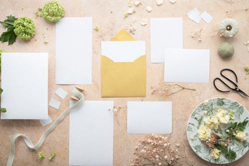 Envelope and Paper Sheets