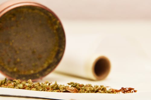 Free Macro Photography of Ground Cannabis Mixed with Tobacco Stock Photo
