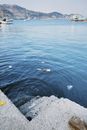 White and Orange Plastic Bucket on Gray Concrete Floor Beside Body of Water