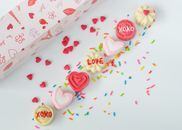 Pink and White Heart Shaped Cookies