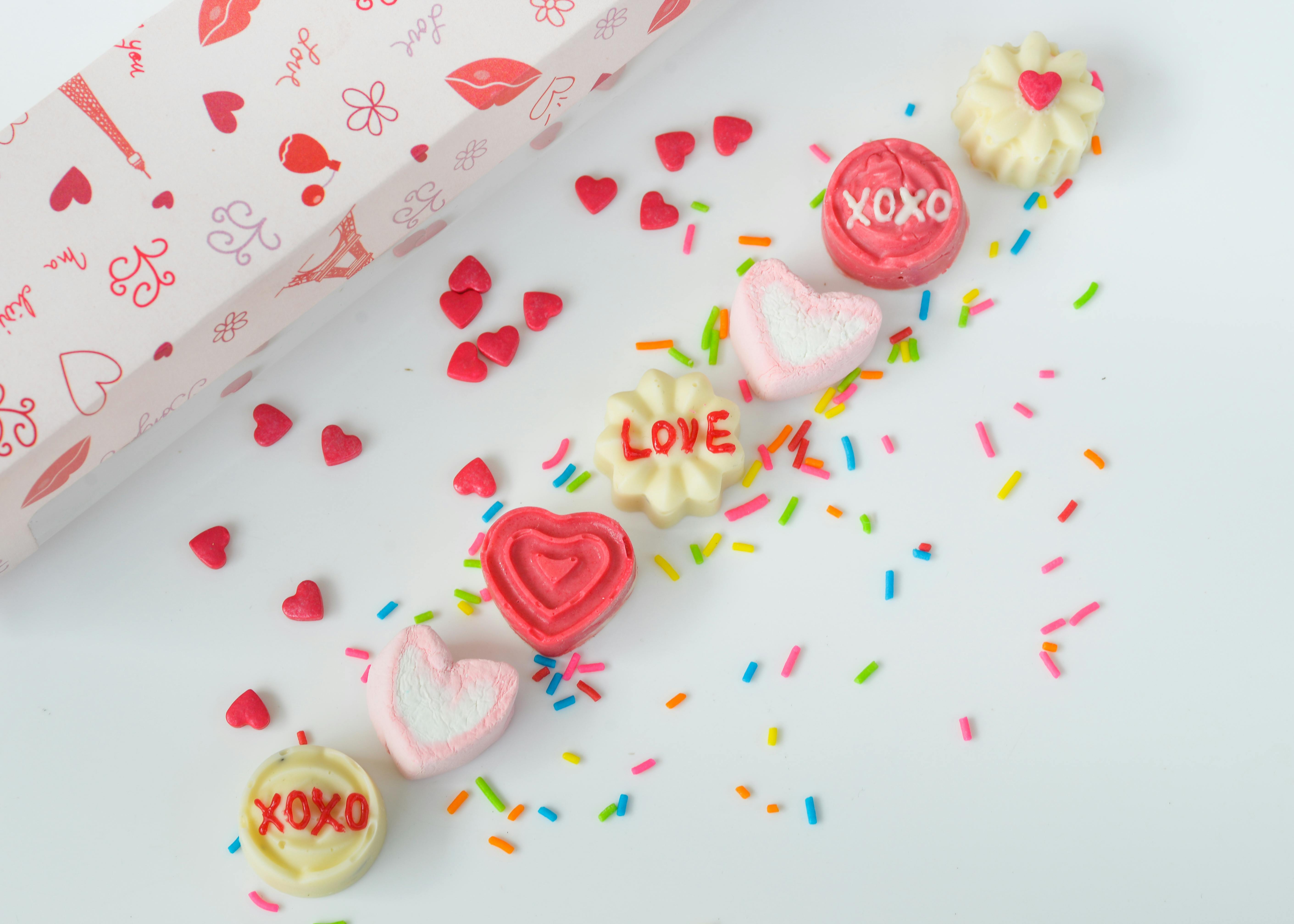 Yellow Pink Orange and White Loves Heart Candies · Free Stock Photo Yellow Pink Orange and White Loves Heart Candies · Free Stock Photo