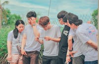 Five Men and 1 Women Wearing Crew-neck T-shirts at Daytime