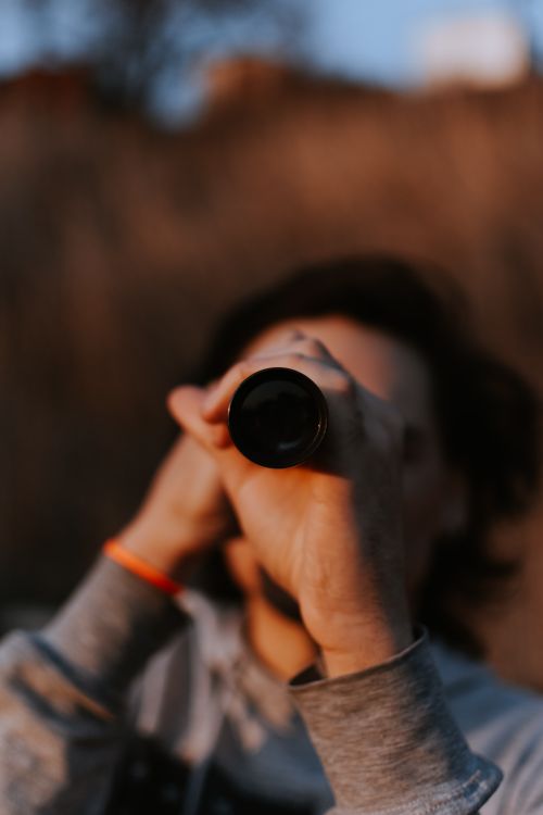 A Person Holding Black Telescope · Free Stock Photo
