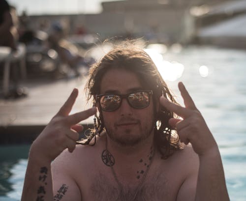 Free stock photo of cool guy, double peace, guy Stock Photo