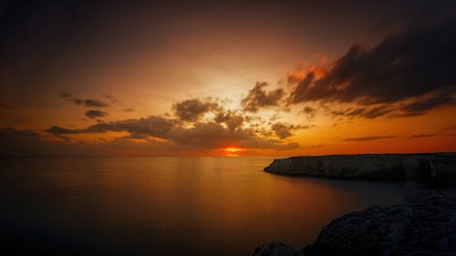 免費 黃昏時的海洋風景 圖庫相片