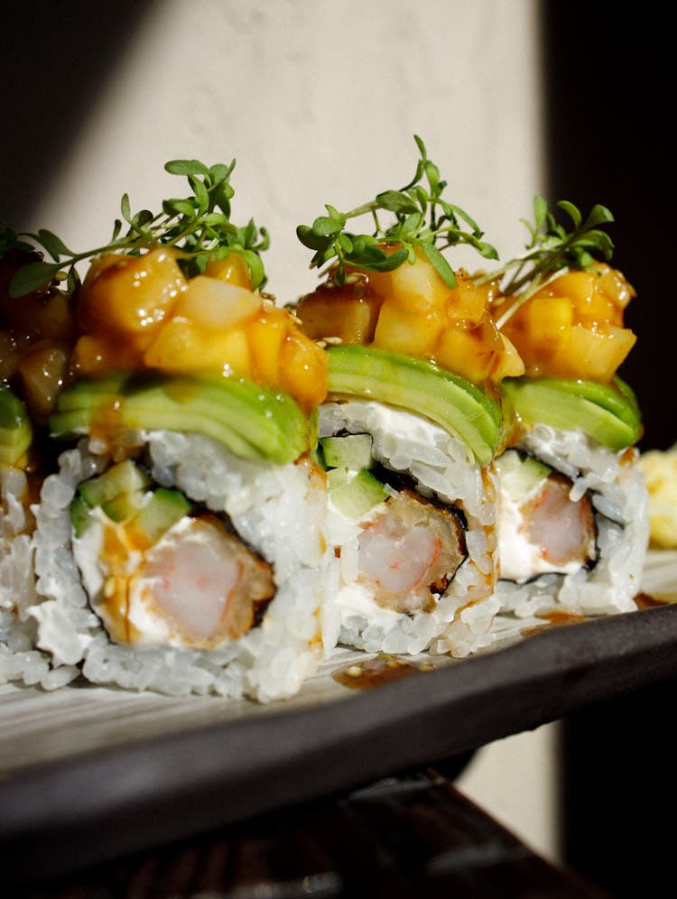 Sushi With Avocado And Mango