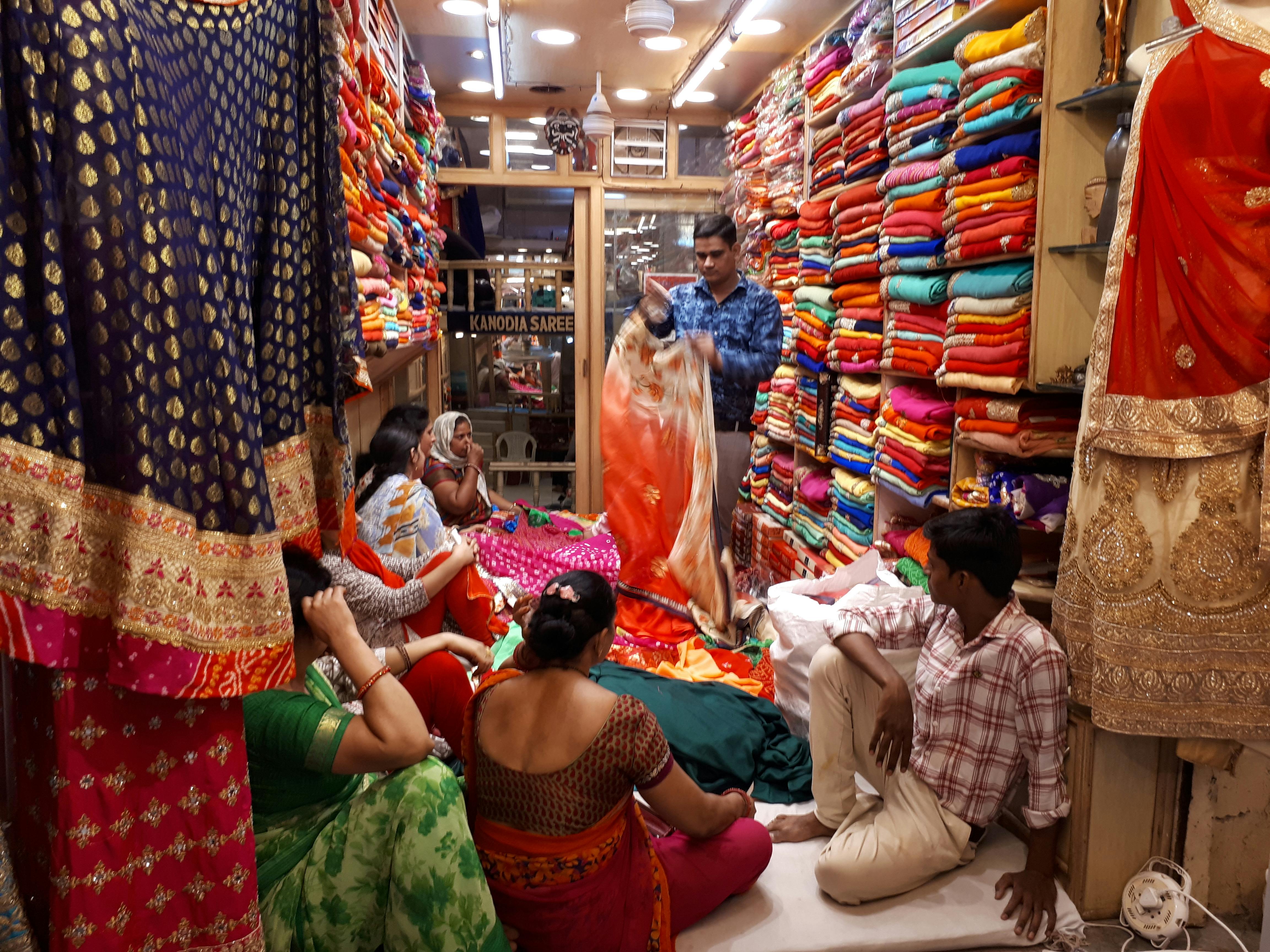 Free stock photo of india, Jaipur, Sari Shop
