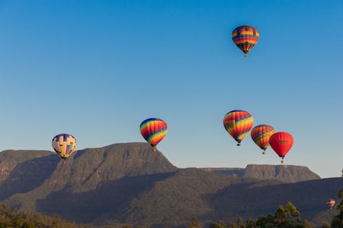 Free Colorful Hot Air Balloons in the Sky Stock Photo