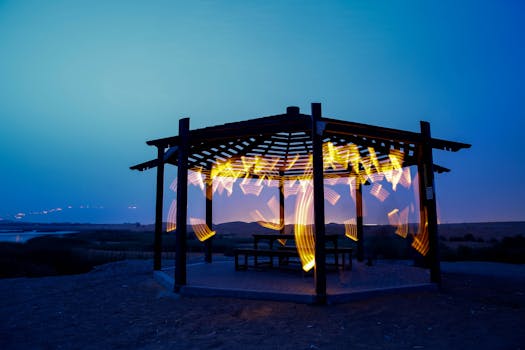 wooden gazebo