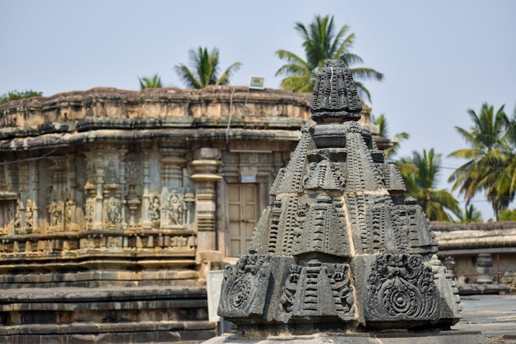 Close Up Shot Of Carved Stones