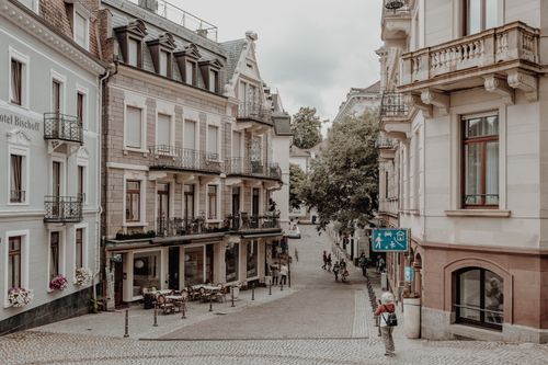 Free Quaint European townscape with classic architecture in Baden-Baden, Germany. Stock Photo