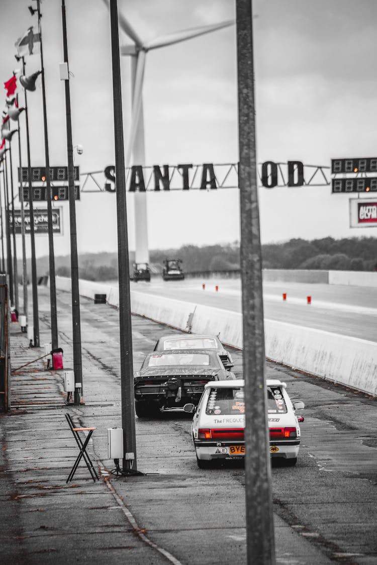 Cars Racing On Circuit