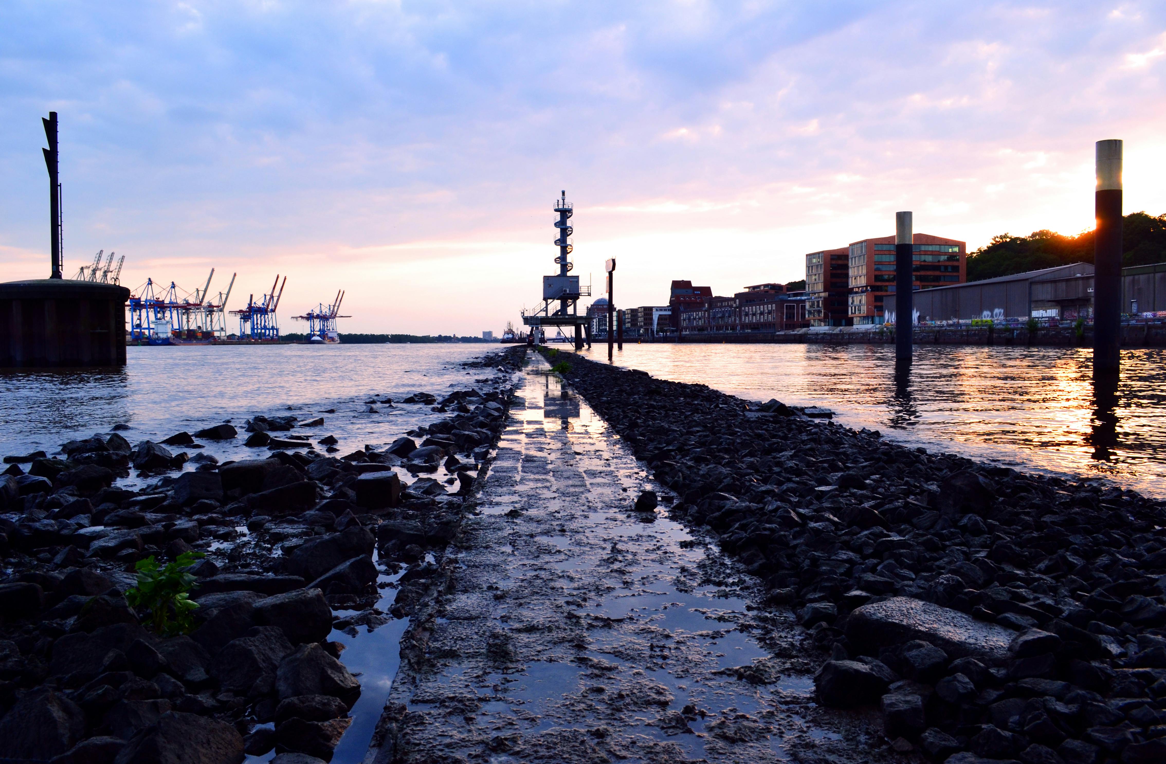 Free stock photo of elbe hamburg  harbour